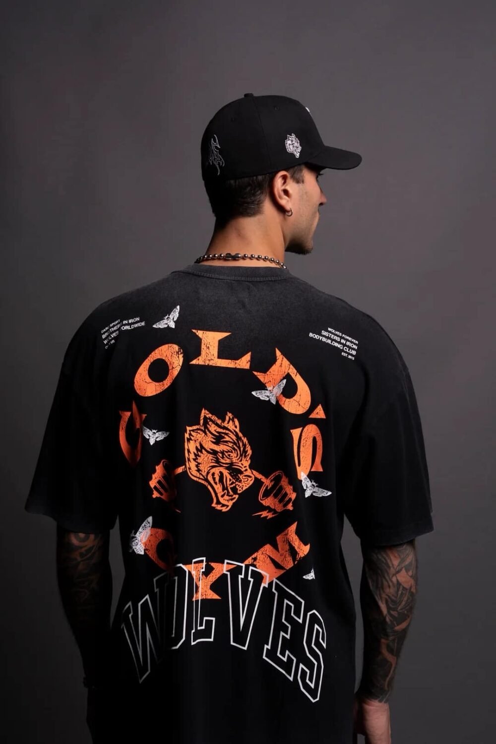 GOLD'S Moth  "Premium" Oversized Tee In Black | DARCSPORT