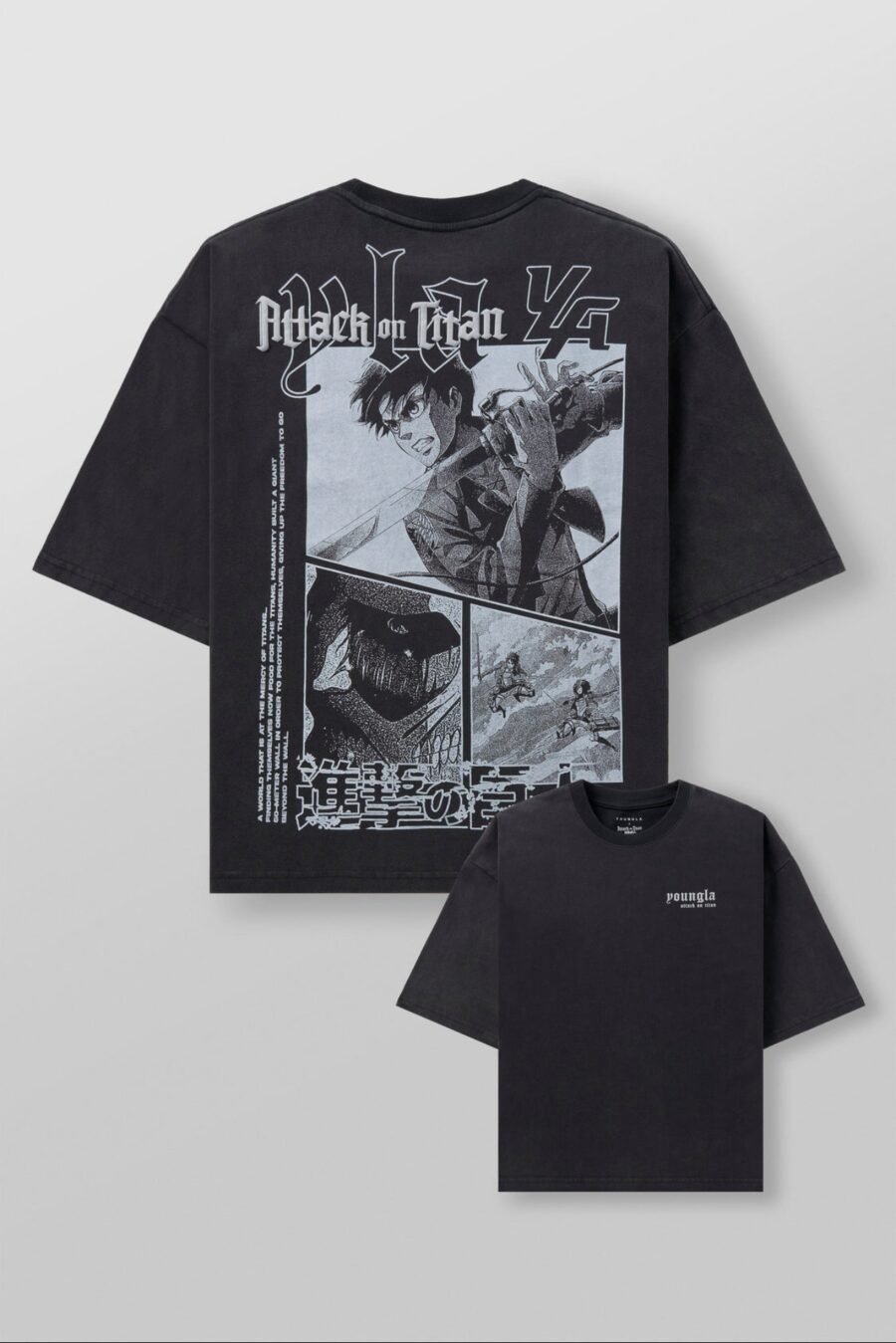 4186 - AOT© x YLA Cropped Tees | YOUNGLA