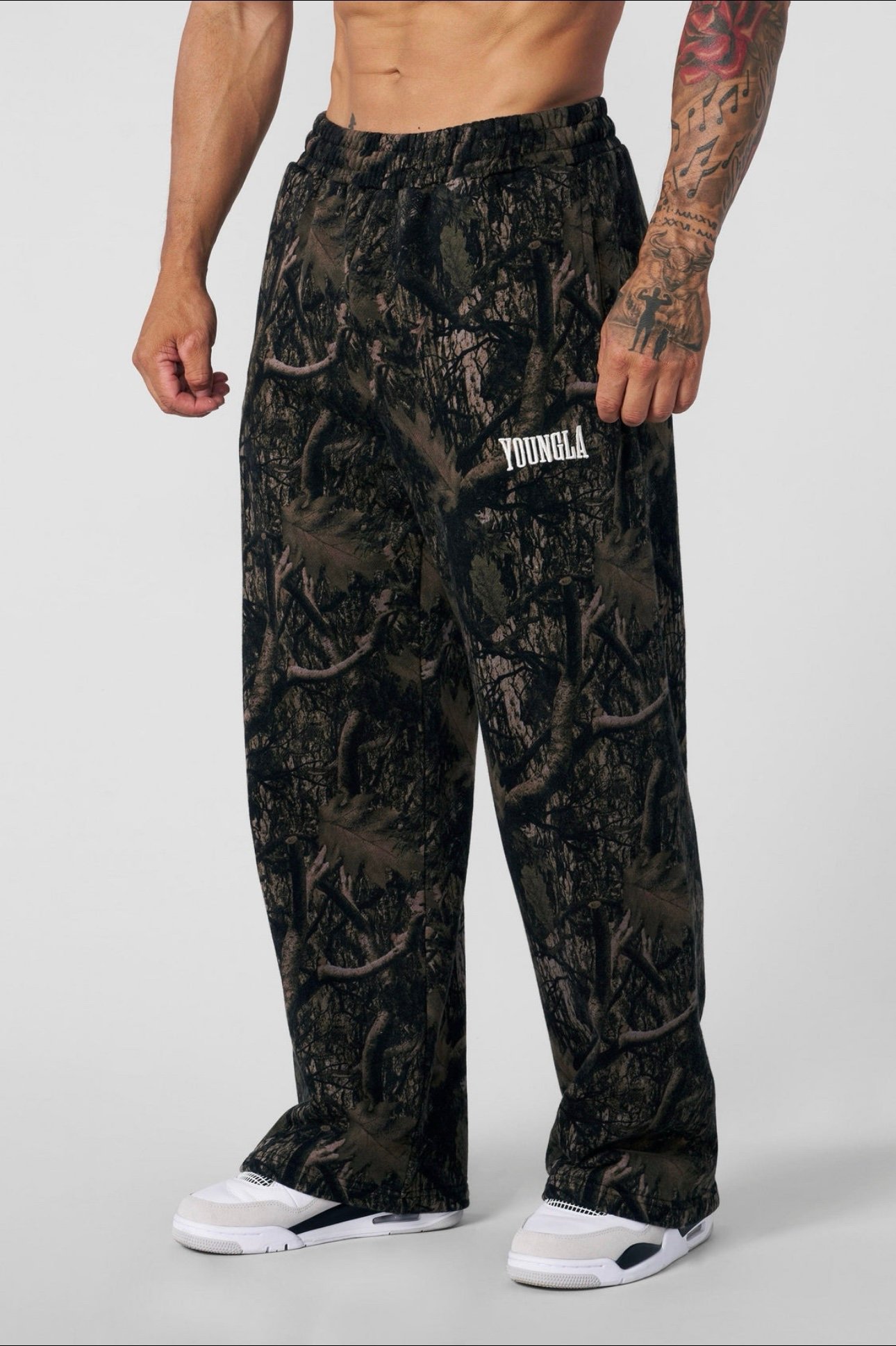 2133 – Tree Camo Baggy Sweats | YOUNGLA – Vikings Fitness