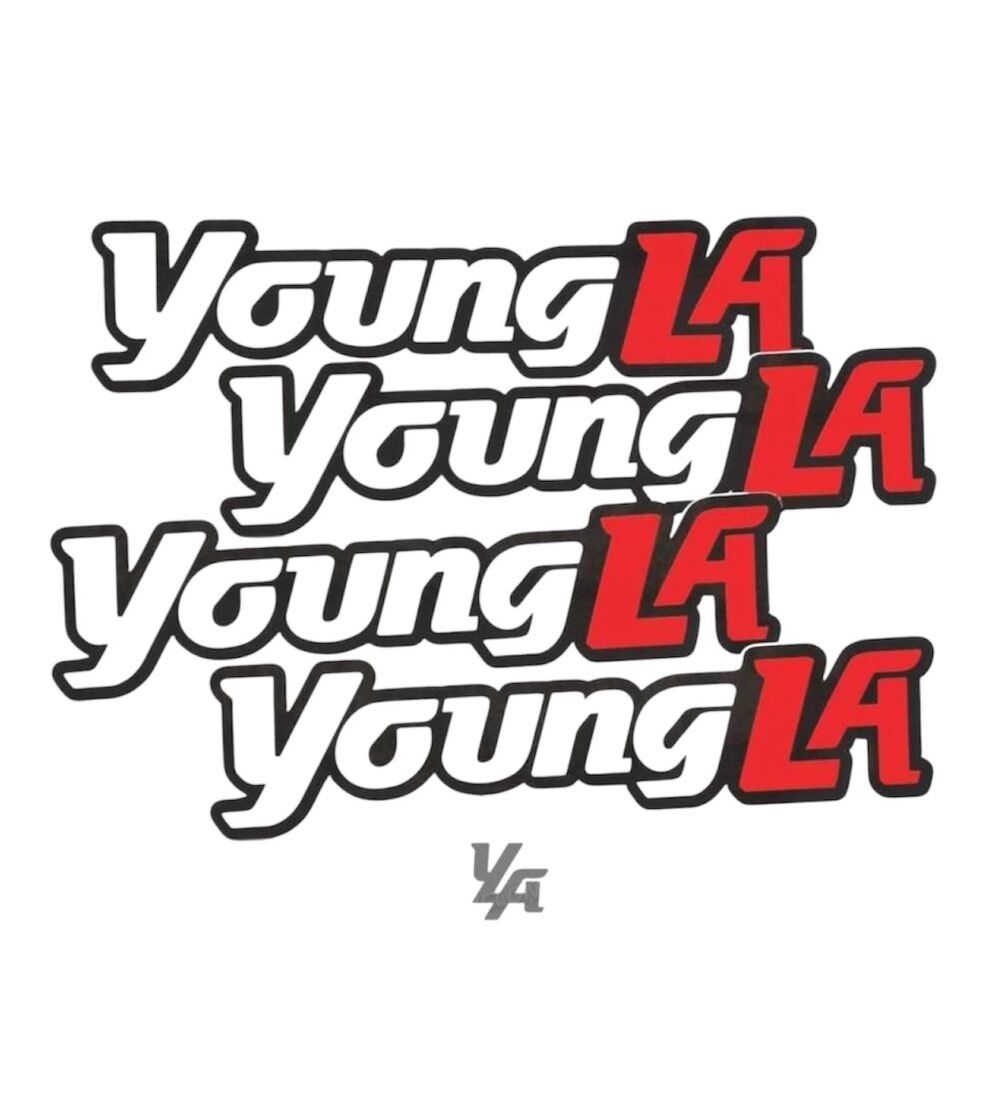 YoungLA Logo Stickers 5x2 Inches (4 Pack)