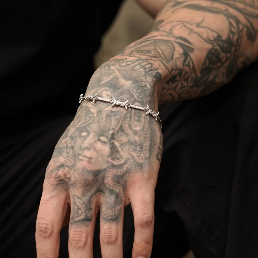Iced Barbed Wire Bracelet RG370 | RGMNT