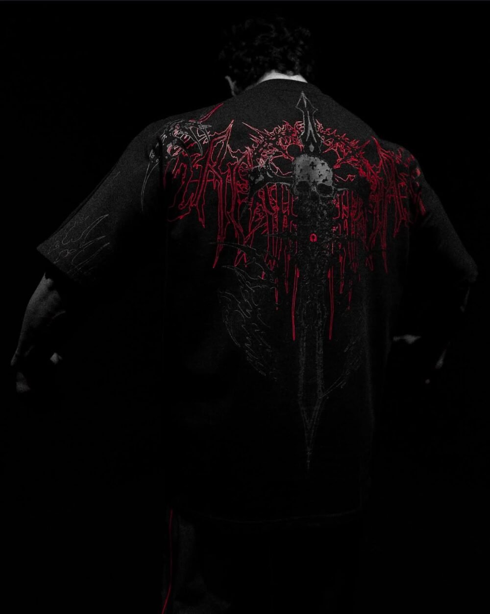 Bone Splitter Oversized T-shirt [NIGHTMARE] | BREATHEDIVINITY