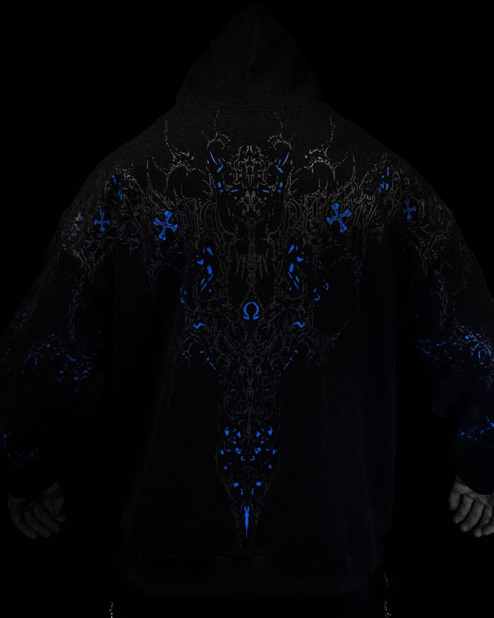 Cathedral Oversized pullover hoodie [MOONLIGHT BLUE] | BREATHEDIVINITY