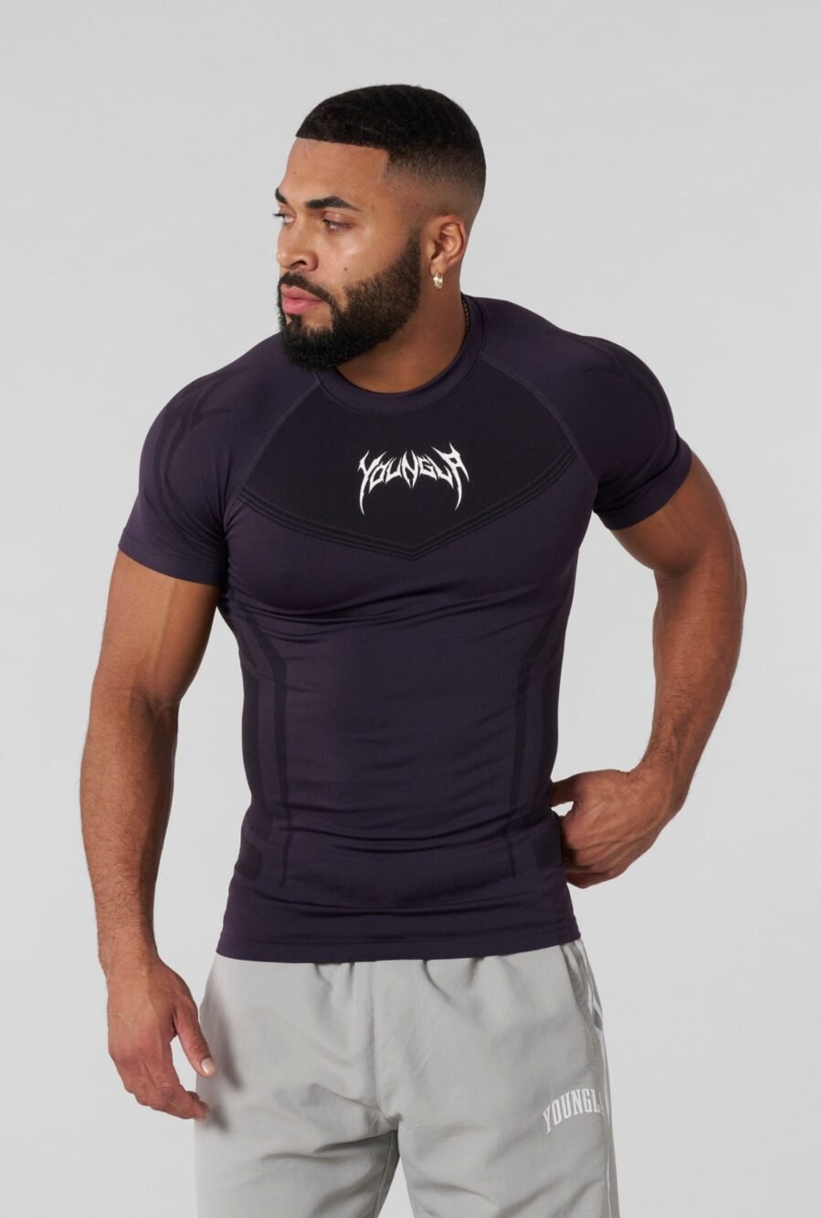 4041 - Warrior Compression Tees Purple | YOUNGLA