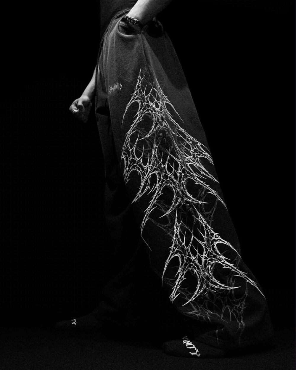 Parallel Dimension Banana Shape Uncuffed sweatpants [SMOKE] | BREATHEDIVINITY