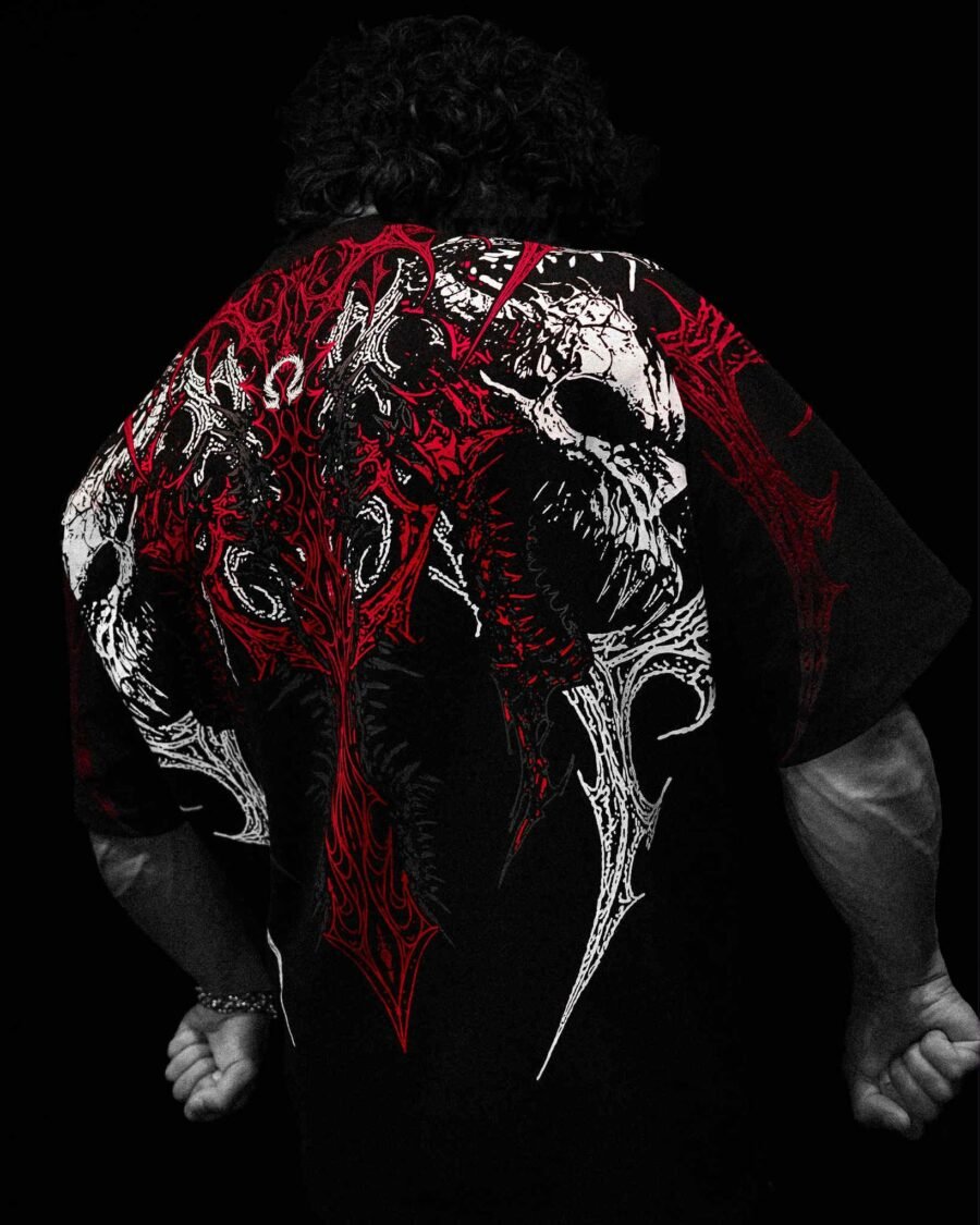 Deathclaw Oversized T-shirt [HEAVENLY RED] | BREATHEDIVINITY