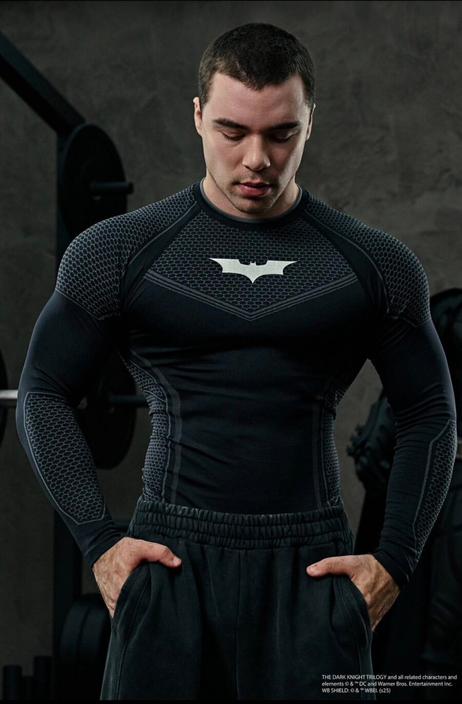 8004 - Batman Compression Longsleeves Black | YOUNGLA