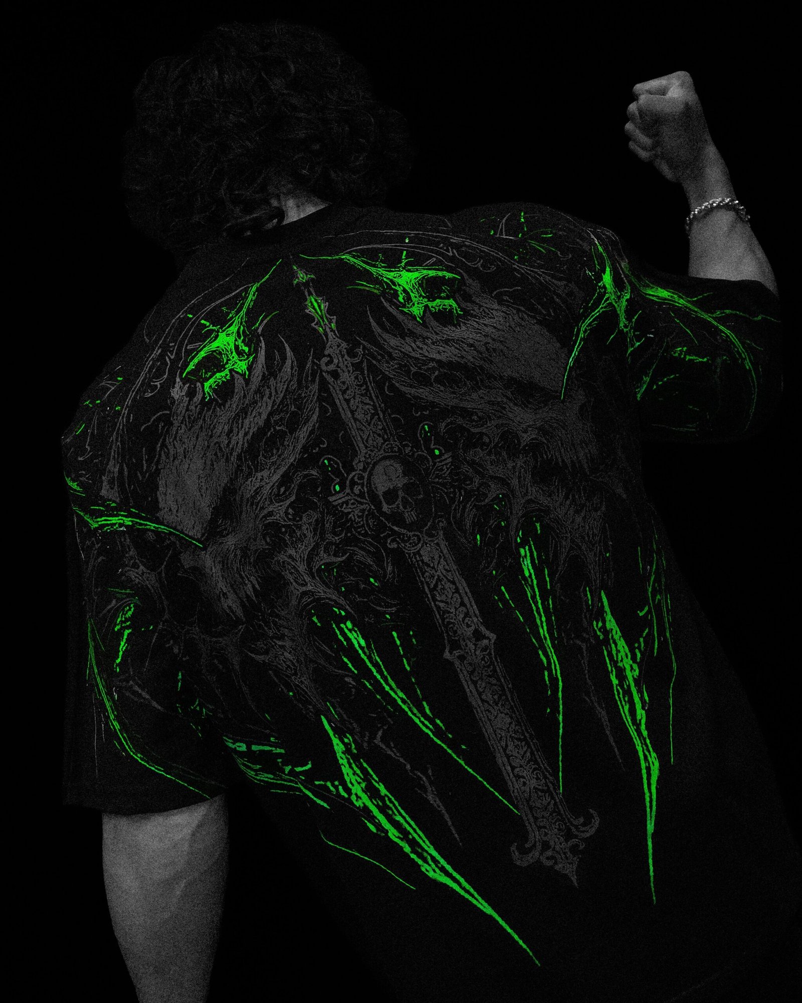 Hollow Souls Oversized T-shirt [NEON GREEN OCT] | BREATHEDIVINITY