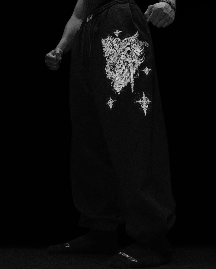 Dark Souls Banana Shape cuffed sweatpants [VOID BLACK] | BREATHEDIVINITY