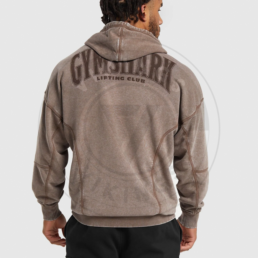 Gymshark Heritage Washed Hoodie - Penny Brown | GYMSHARK