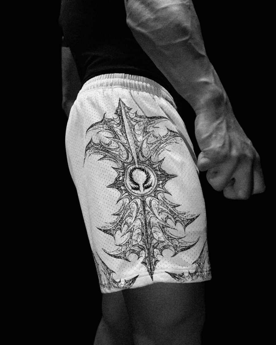 Soul Calibur Bodybuilding Mesh shorts [DIVINE WHITE] | BREATHEDIVINITY