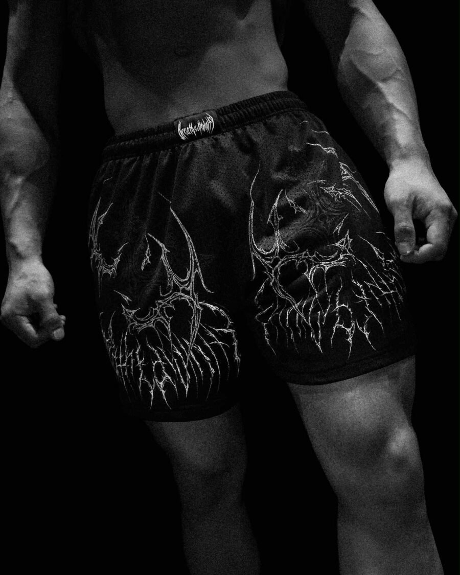 Soul Crest Bodybuilding Mesh shorts [VOID BLACK] | BREATHEDIVINITY