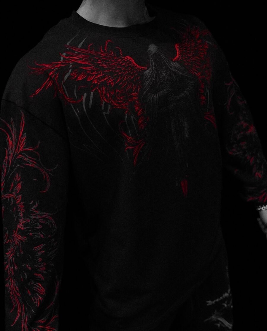 Dark reaper Oversized Longsleeve T-shirt [NIGHTMARE Enero ] | BREATHEDIVINITY
