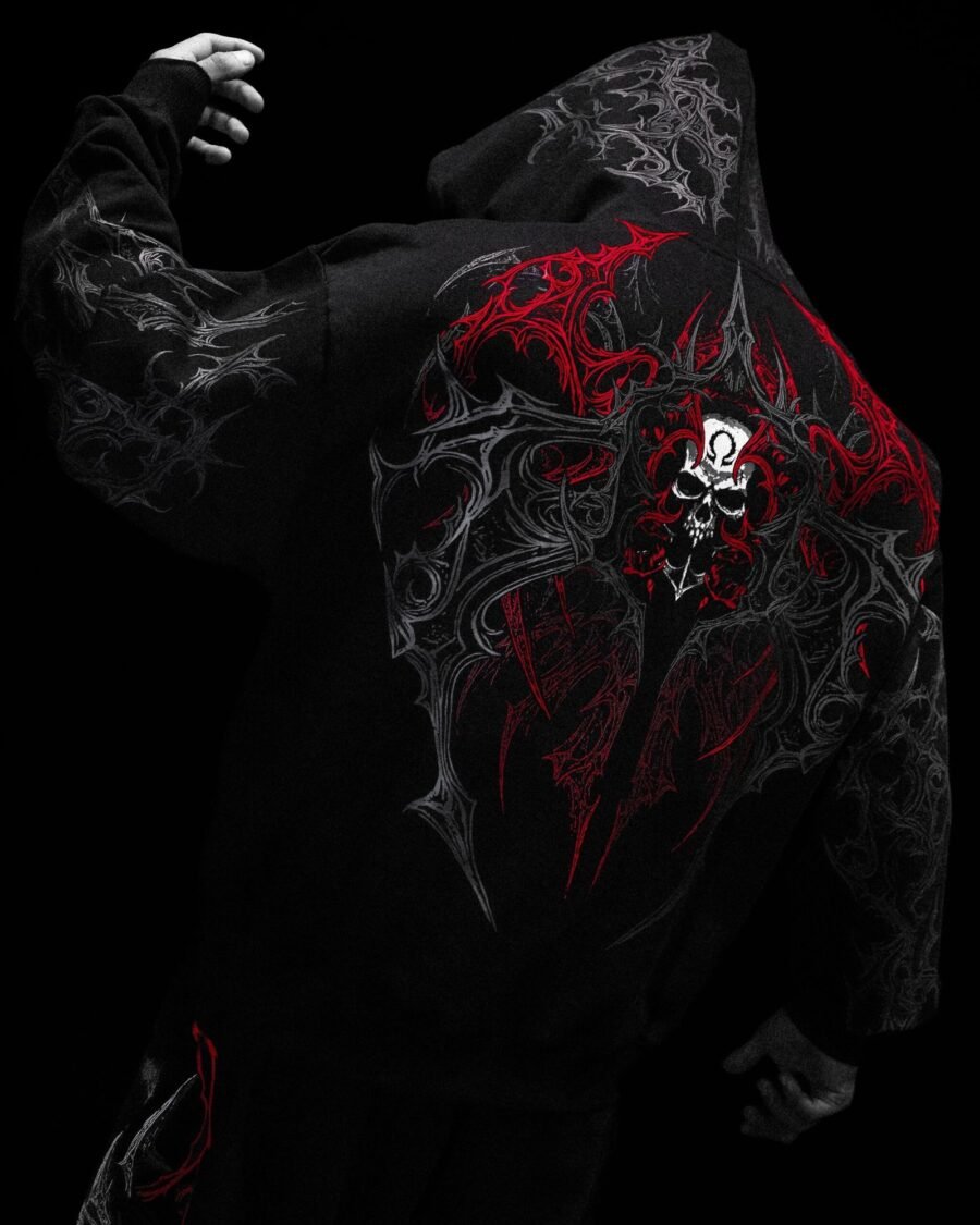 Deathwing Oversized Zip-up Hoodie [NIGHTMARE] | BREATHEDIVINITY