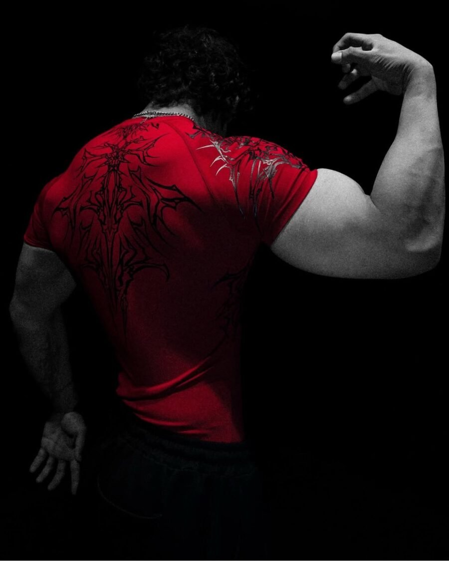 Void Tech Exo Skeleton Compression[CRIMSON RED ] | BREATHEDIVINITY