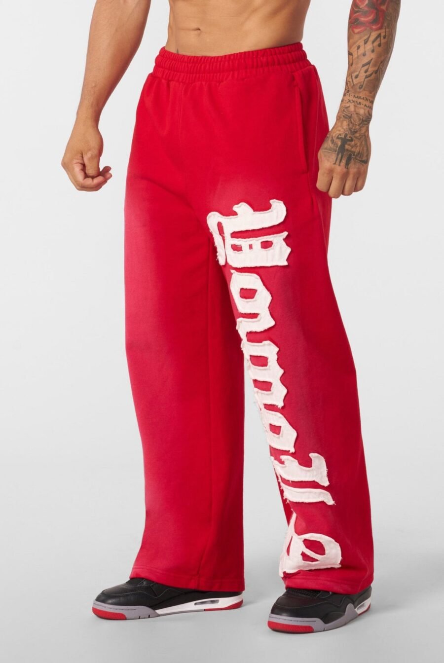 2127 - Big Patch Sweats Red | YOUNGLA