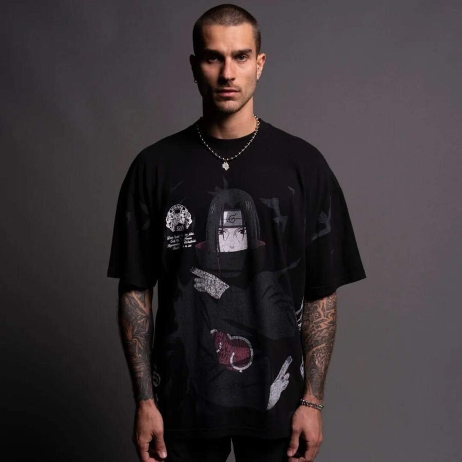 Itachi Energy "SIDE BY SIDE" Oversized Tee In Black | DARCSPORT