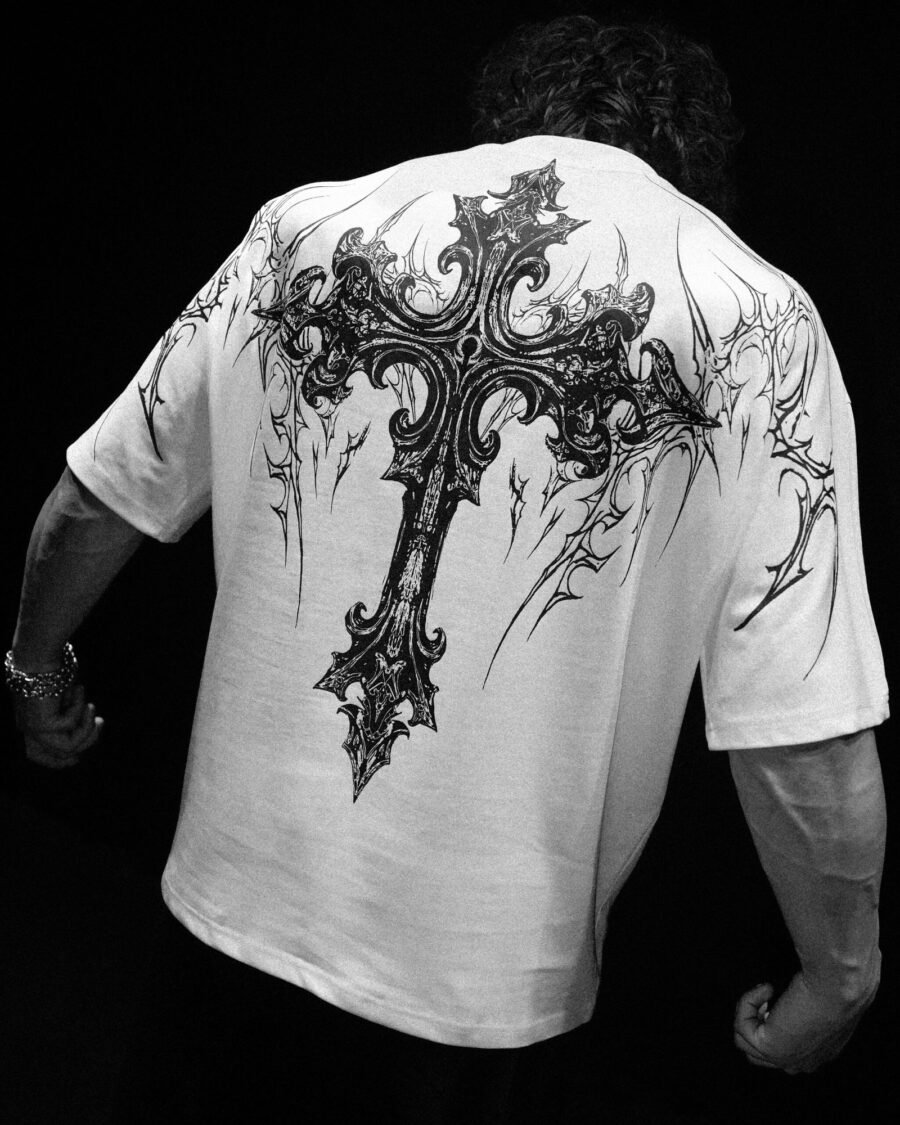 Dark Cathedral Oversized T-shirt[DIVINE WHITE] BREATHEDIVINITY