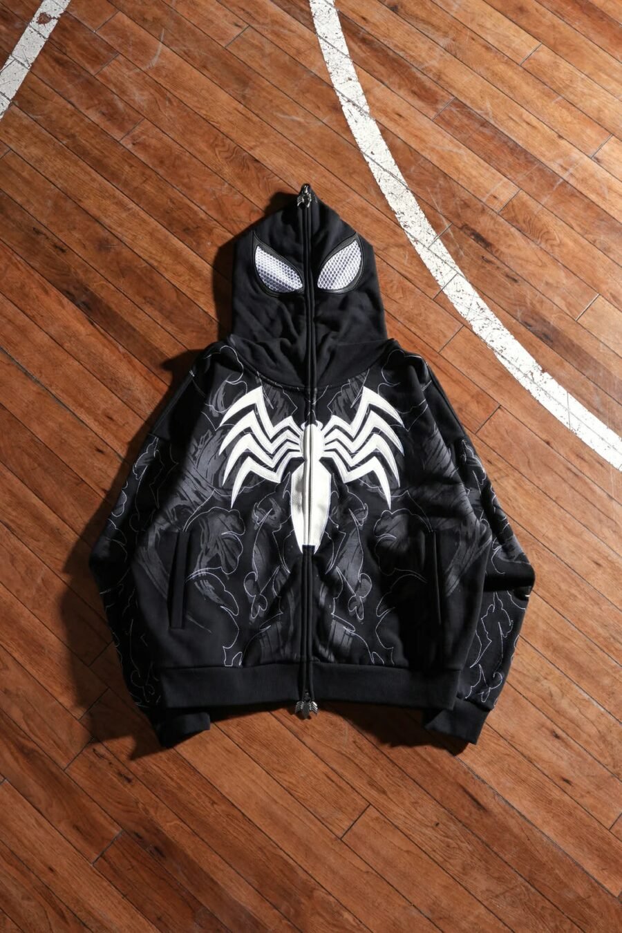 Symbiote Surge Full Zip Up Hoodie in Black Pre venta  | CIVIL