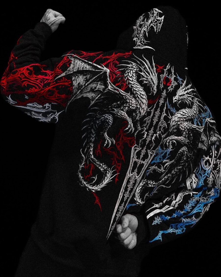 Dragon Blade Pullover Hoodie [Fire and Ice FEB] BREATHEDIVINITY