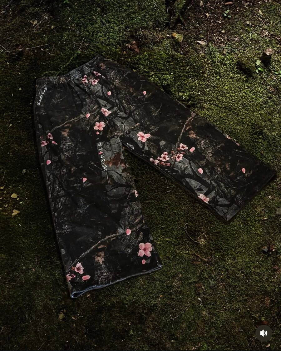 Cherry Blossom Wide Leg Sweatpants | CONTROLLED INSANITY