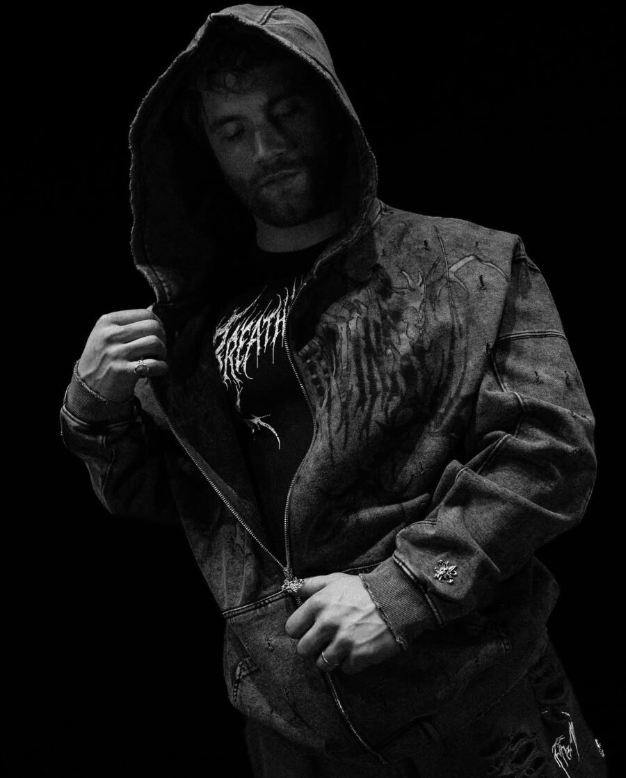 Tarnished Oversized Zip-up Hoodie [vintage Febrero]