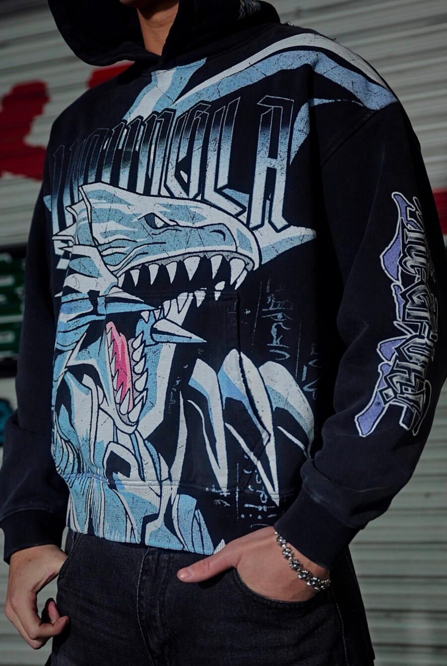 5008 - Yu-Gi-Oh! Hoodies Blue Eyes | YOUNGLA