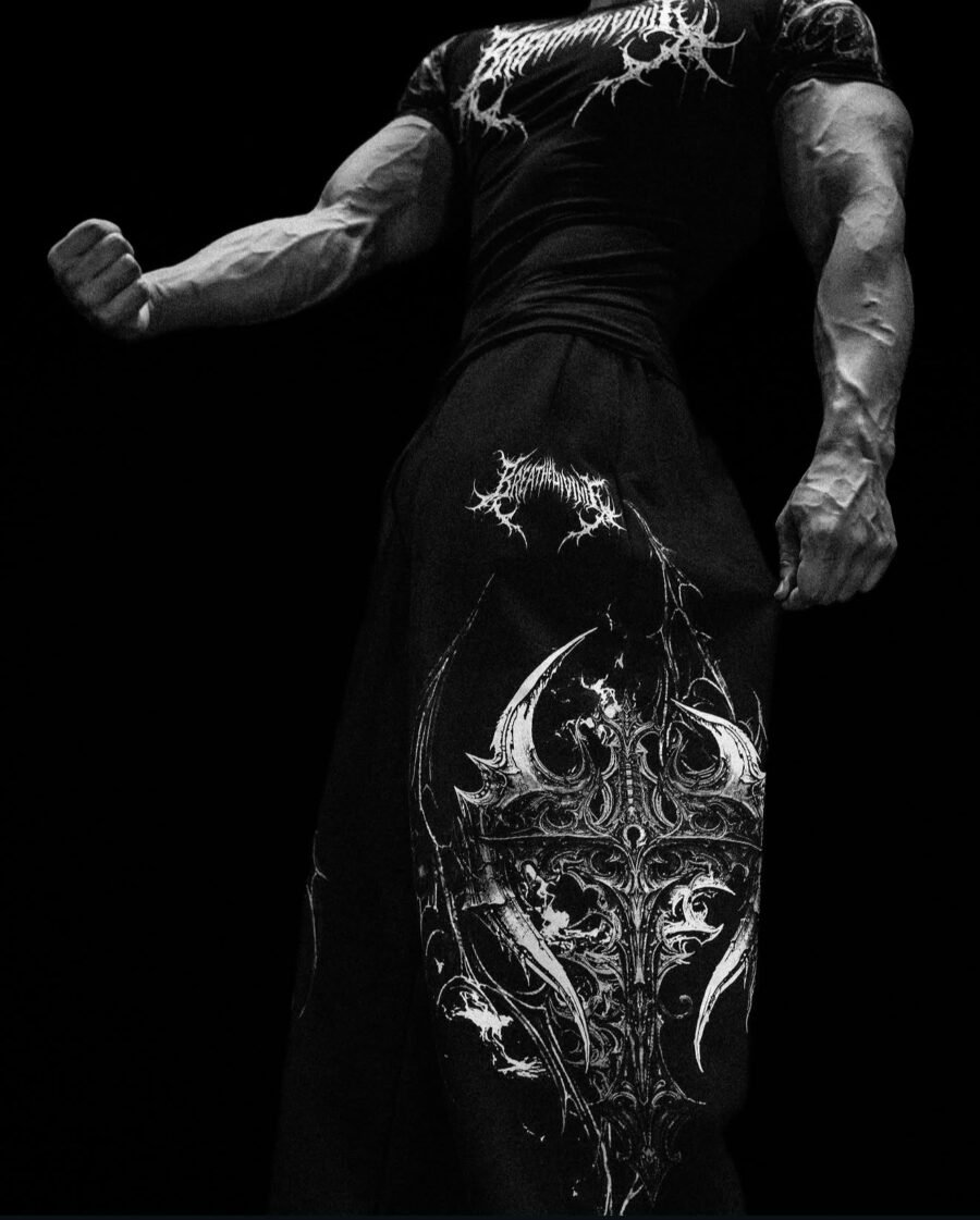 Executioner Banana Shape Sweatpants [Void Black Mayo] | BREATHEDIVINITY