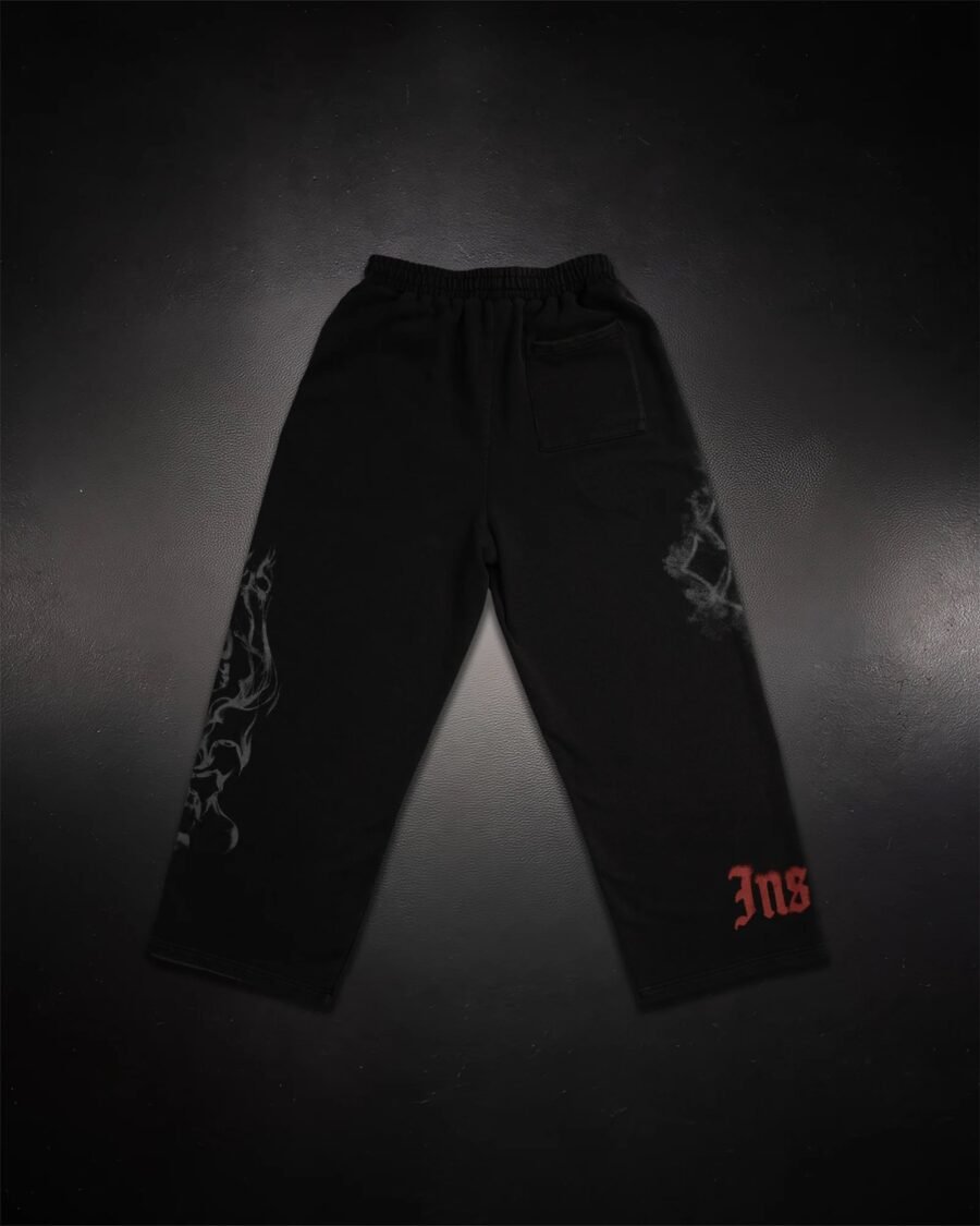 Blood  Red  Wide  Leg Sweats | CONTROLLED INSANITY