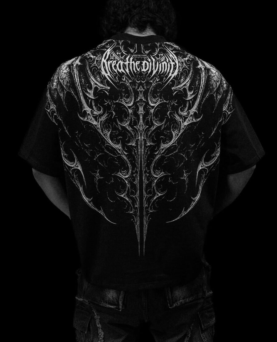 Oversized Hellspawn T-Shirt [ Void Black Junio] | BREATHEDIVINITY