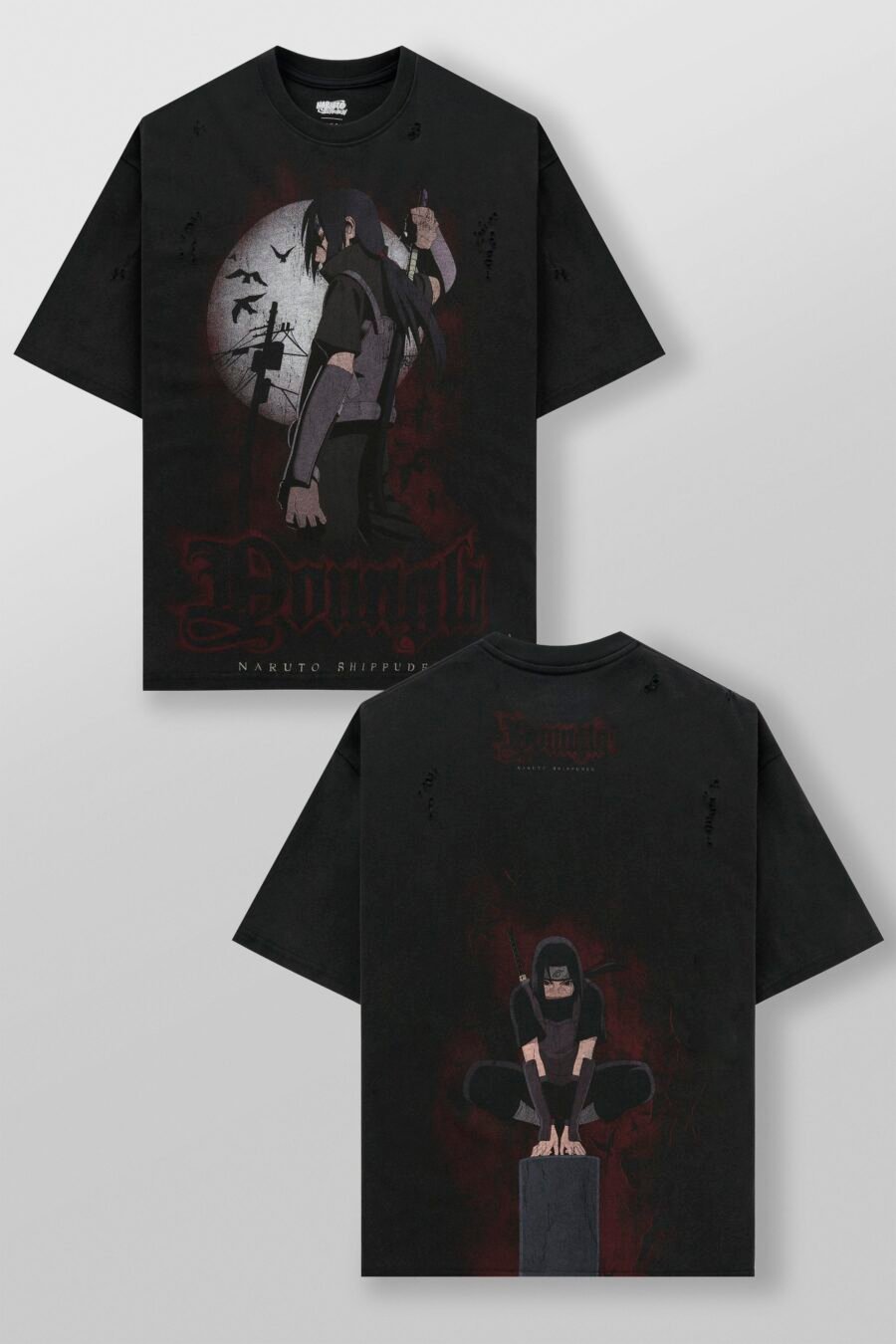 4318 - Naruto Distressed Tees - Itachi