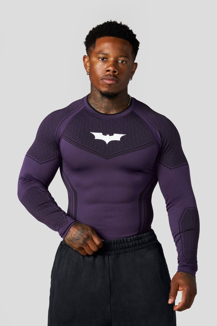 8004 - Batman Compression Longsleeves - Purple Limited Edition