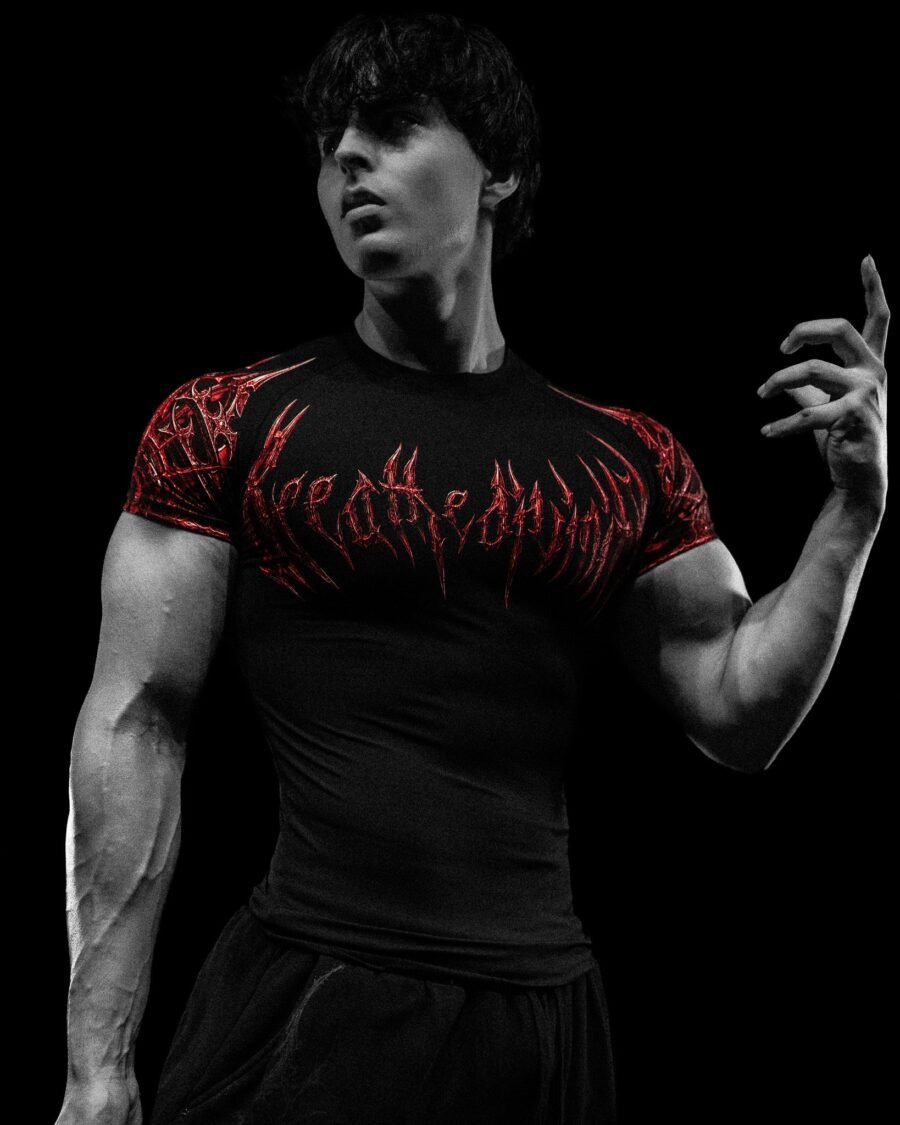 Void Tech™️ BloodBorne Shortsleeve Compression [Ruby Agosto] | BREATHEDIVINITY