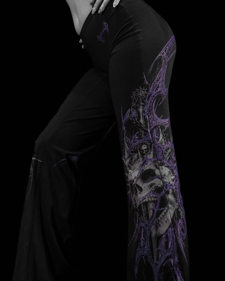 Void Tech™ Soul Decay Flared Leggings [Dusk Agosto ] | BREATHEDIVINITY