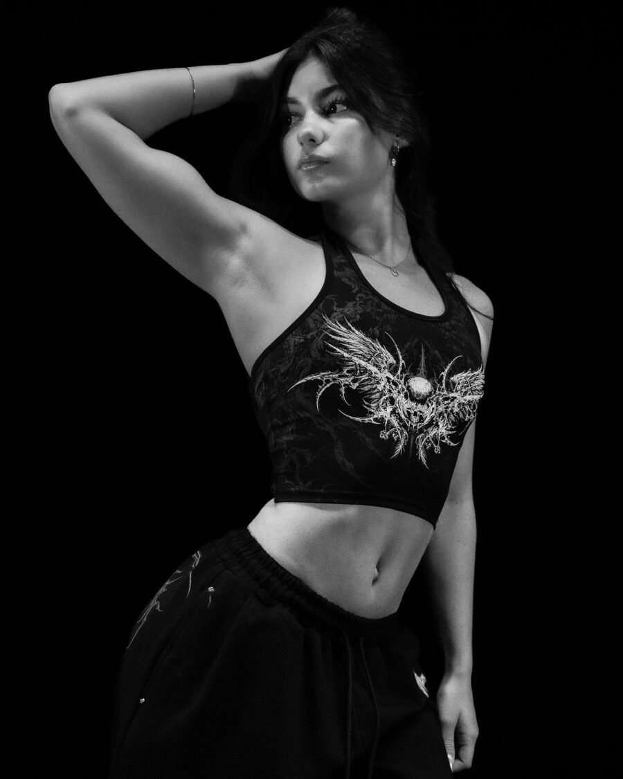 DeathWing Halter Top [Void Black Agosto ] | BREATHEDIVINITY