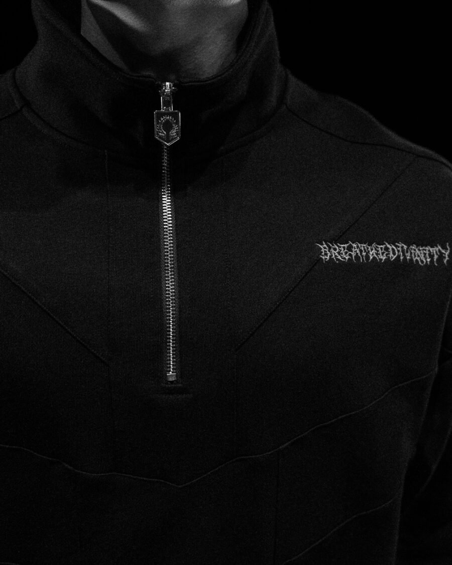 937 Embroidered Tactical Oversized Full-Zip Jacket [Void Black Agosto ] | BREATHEDIVINITY