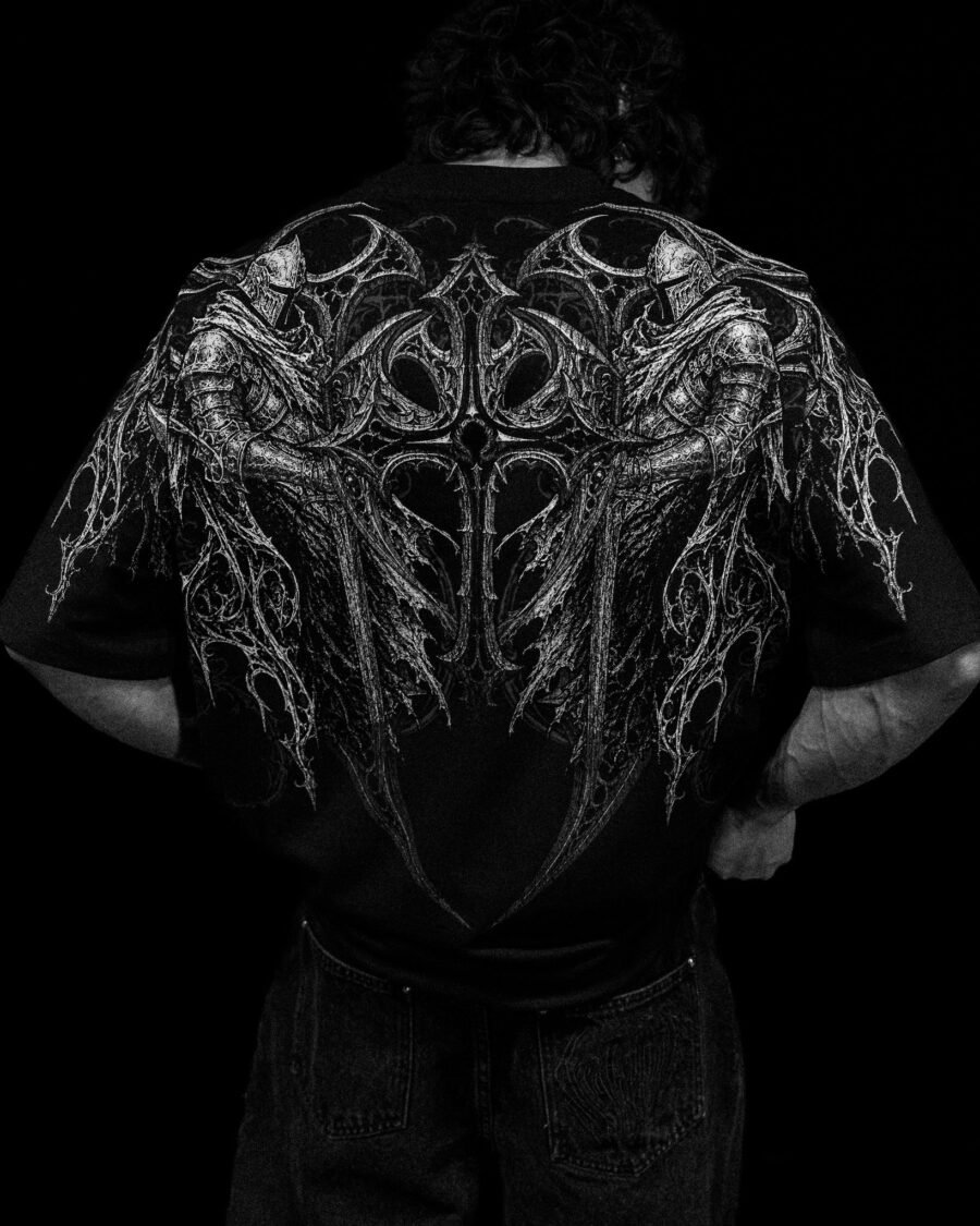 Arc Knight Oversized T-shirt [Void Black Agosto ] | BREATHEDIVINITY
