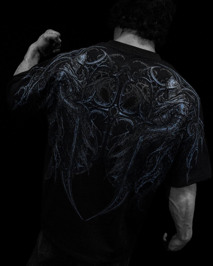 Arc Knight Oversized T-shirt [Black Ice Agosto ] | BREATHEDIVINITY