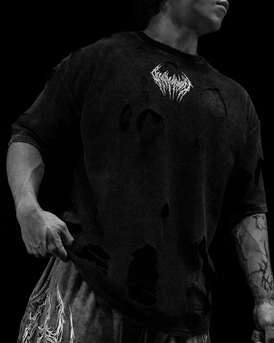 Tarnished Destroyed Oversized T-shirt [Ghost Agosto ] | BREATHEDIVINITY