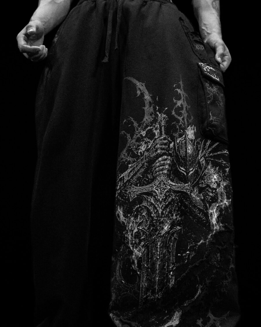 Dark Forge Tarnished Oversized Cargos [Void Black Agosto] | BREATHEDIVINITY