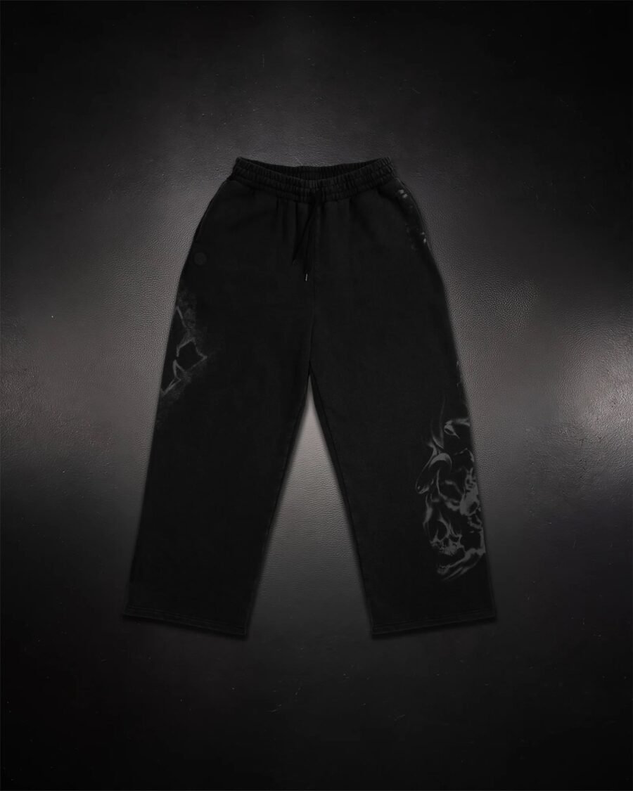 Paranorman Black Wide Leg Sweats | CONTROLLED INSANITY