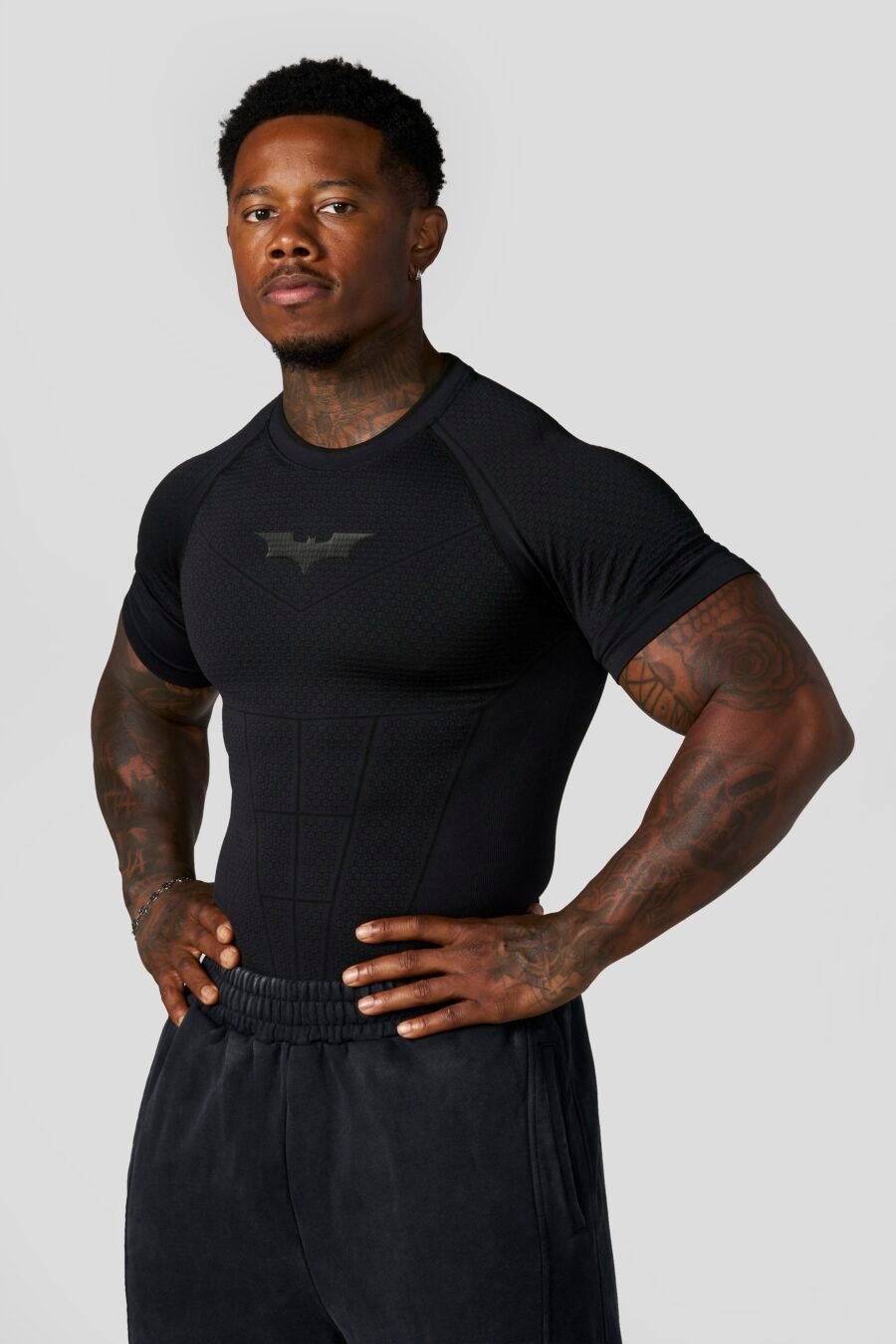 4259 - Batman Compression Tees New Colors - All Black