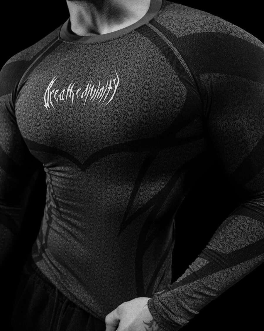 Doom Tech™ Spider-Corpse Long Sleeve Compression [Midnight Septiembre] | BREATHEDIVINITY
