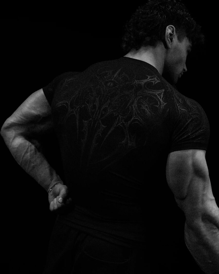 Breathedivinity Void Tech Parasite Short Sleeve Compression Darkness, vista posterior